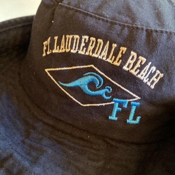Blue Ft. Lauderdale Beach Bucket Hat Cap L/XL Summer Sunhat - Picture 2 of 5